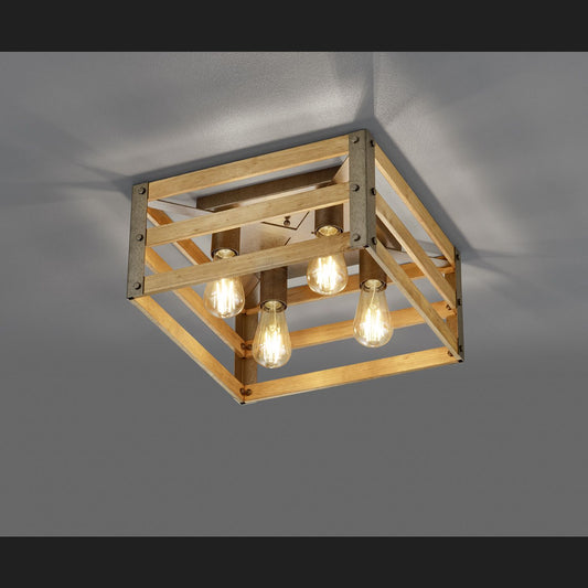 Khan  - Ceiling lamp - Wood Coloured - Trio