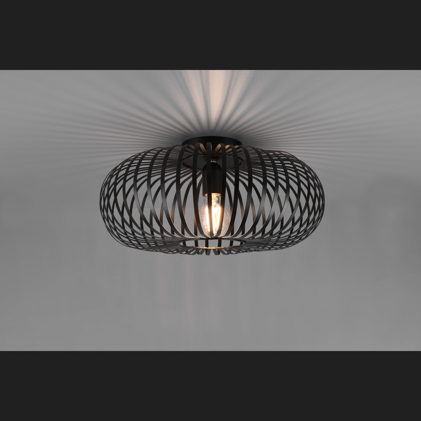 Johann  - Ceiling lamp - Black Matt - Trio