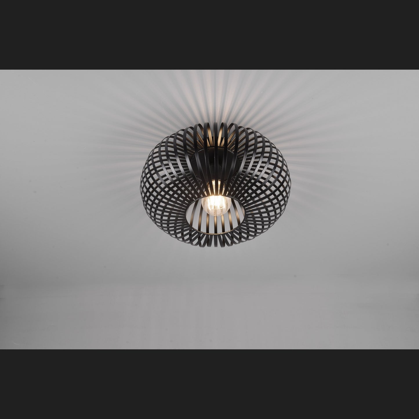 Johann  - Ceiling lamp - Black Matt - Trio