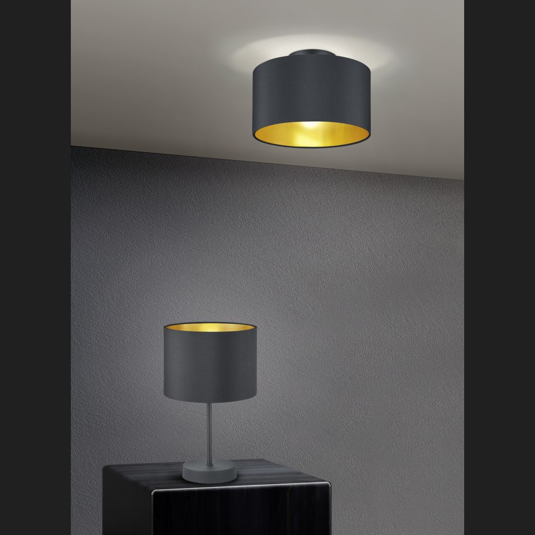 Hostel  - Ceiling lamp - Black Matt - Trio