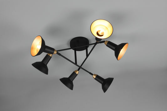 Roxie  - Ceiling lamp - Black Matt - Trio