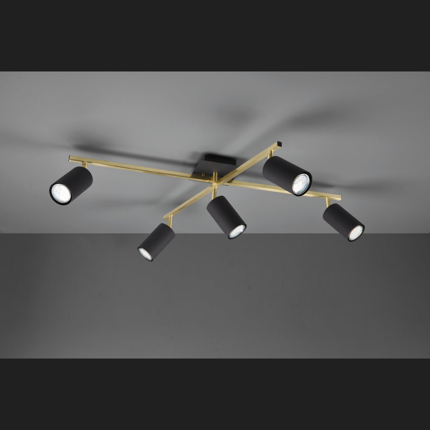 Marley  - Ceiling lamp - Black - Gold - Trio