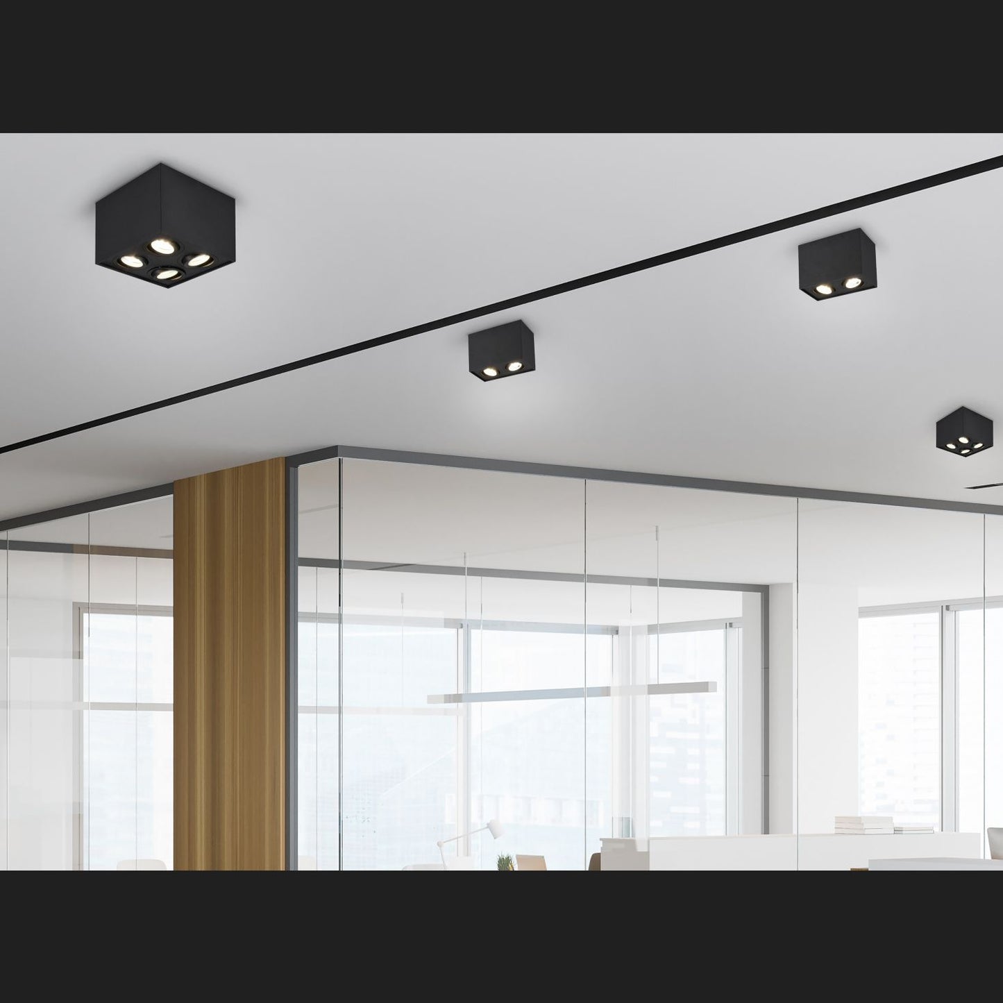 Biscuit  - Ceiling lamp - Black Matt - Trio