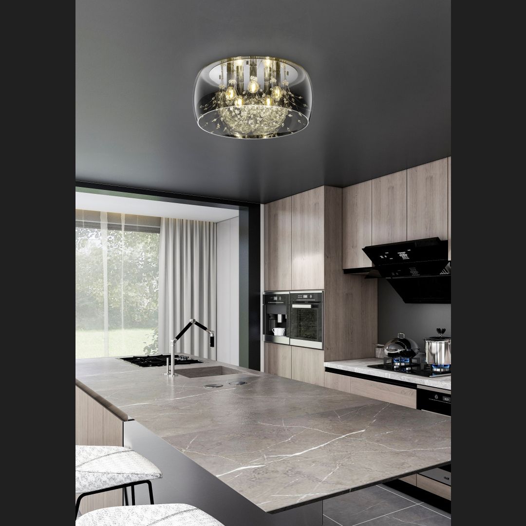 Crystel  - Ceiling lamp - Transparent Clear - Trio