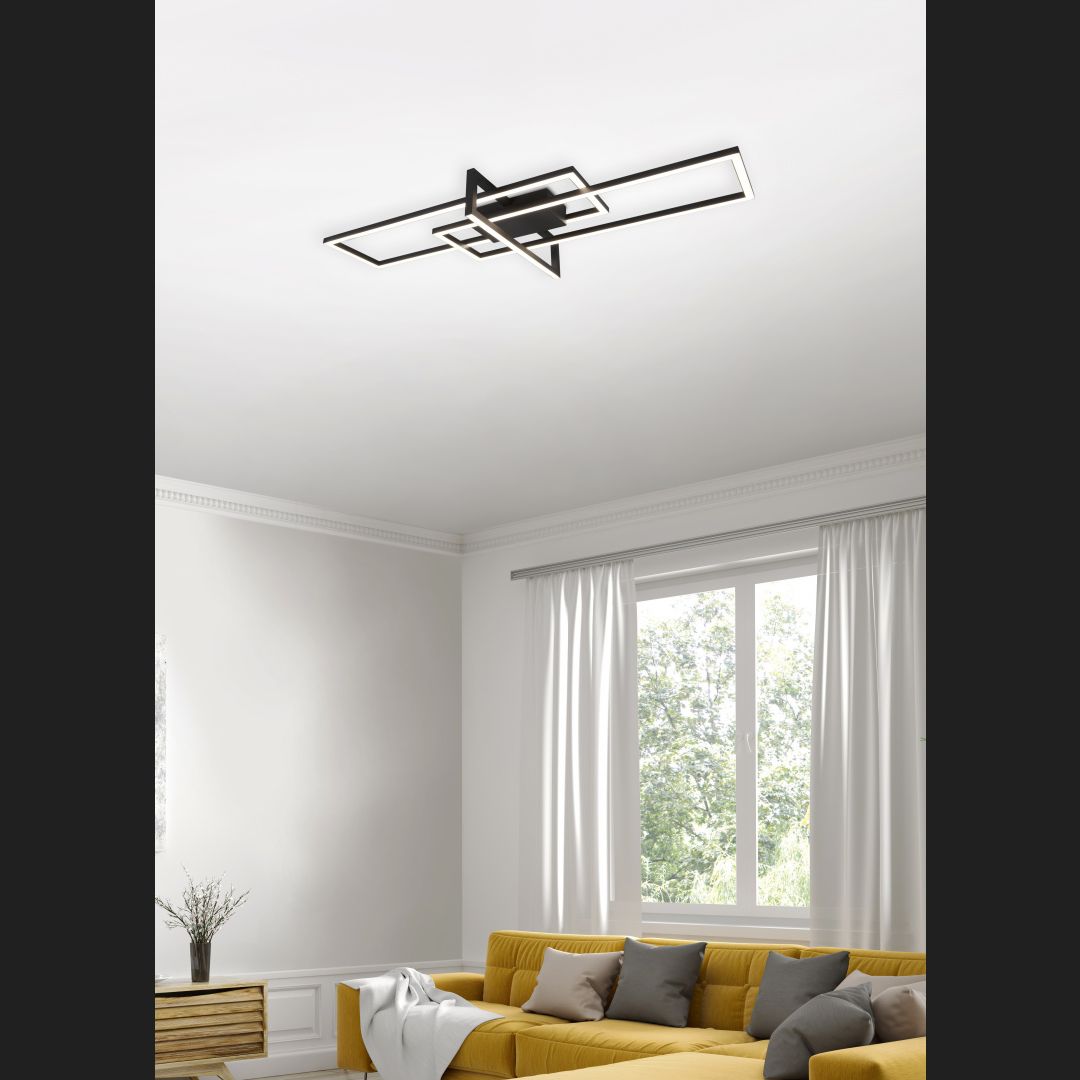 Salinas  - Ceiling lamp - Black Matt - Trio