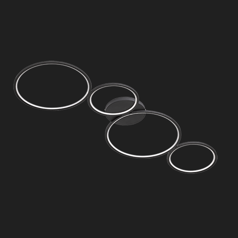 Rondo  - Ceiling lamp - Black Matt - Trio