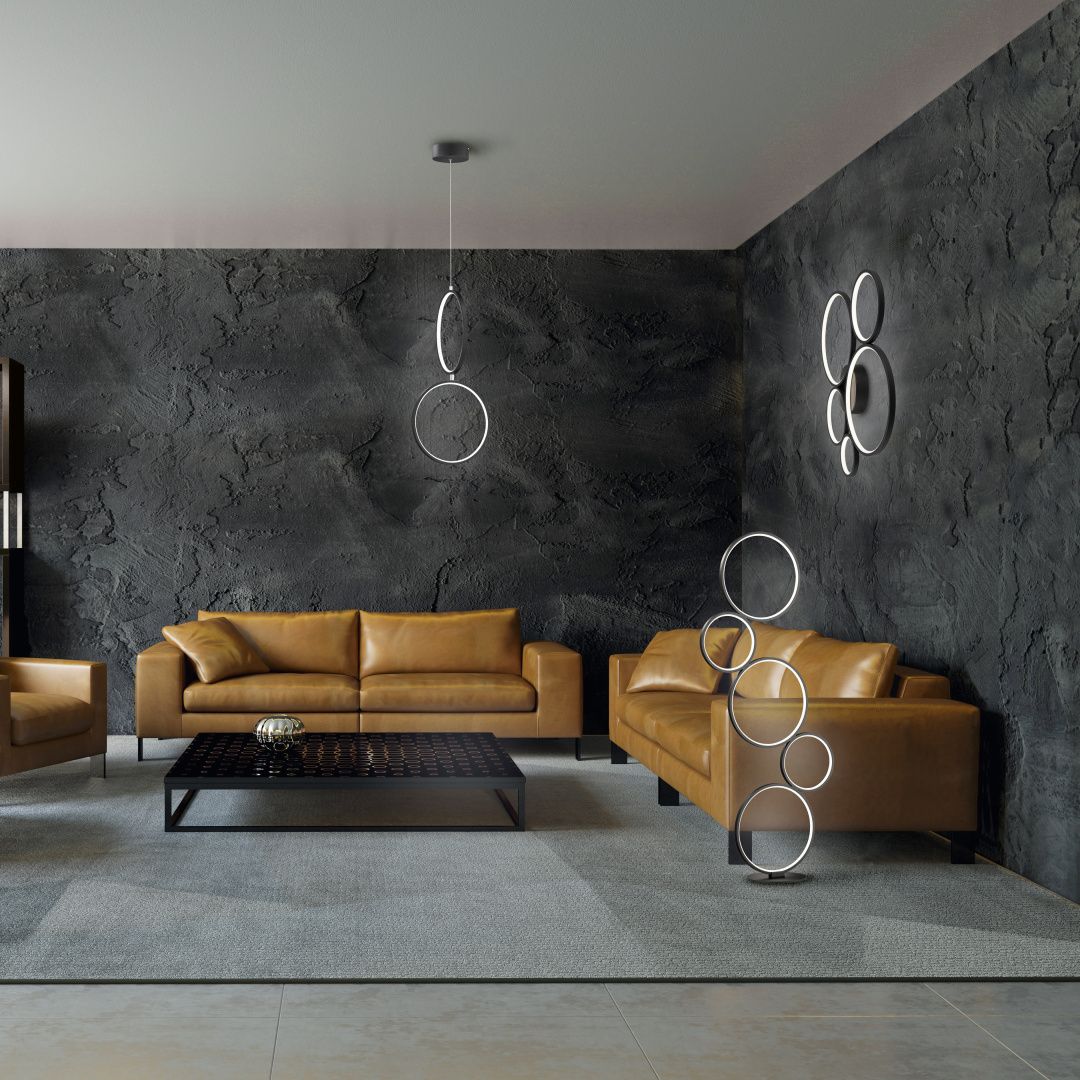 Rondo  - Ceiling lamp - Black Matt - Trio