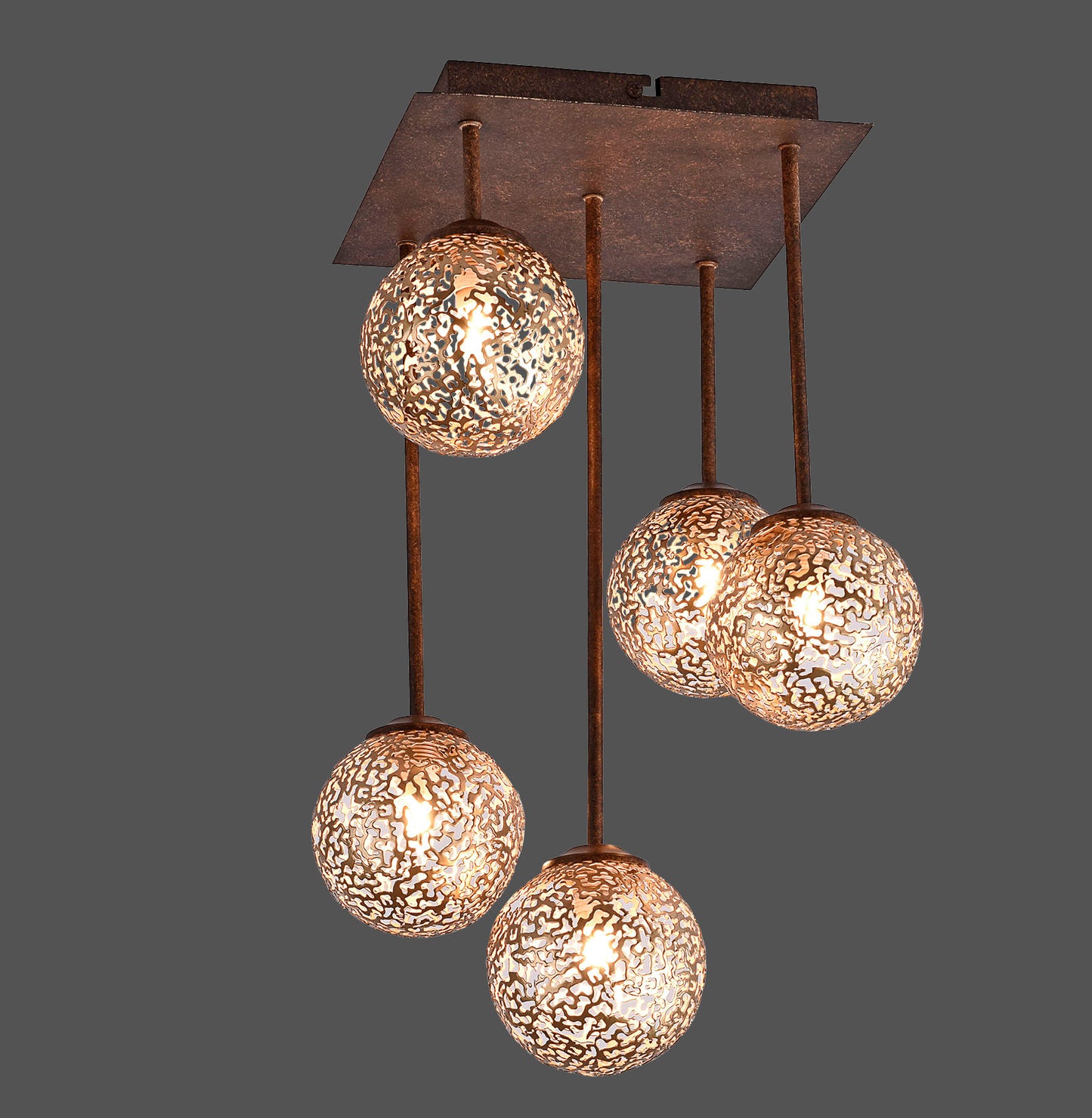 Greta - Ceiling Light - Rusty Coloured - By Paul Neuhaus - (6234-48)