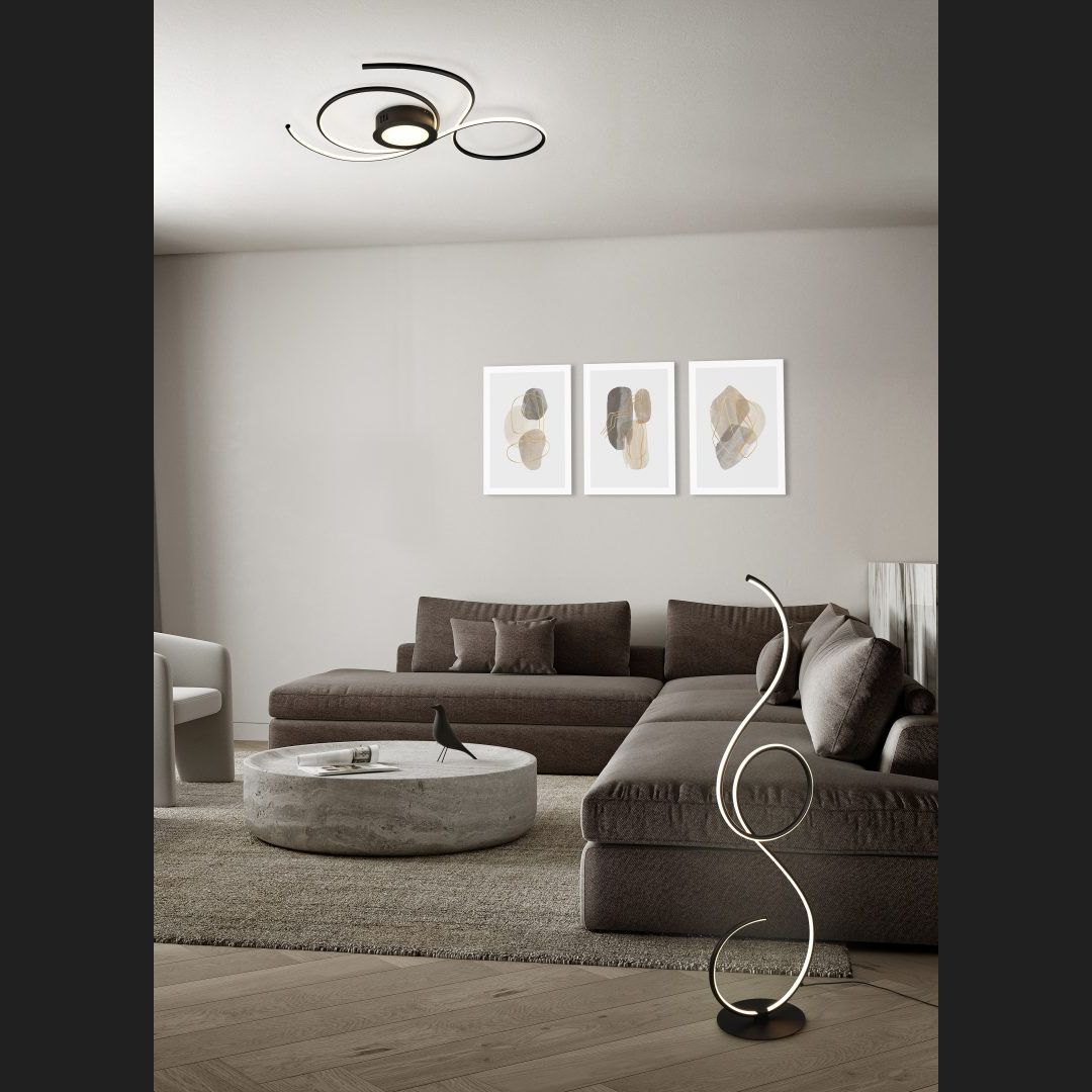 Jive  - Ceiling lamp - Black Matt - Trio