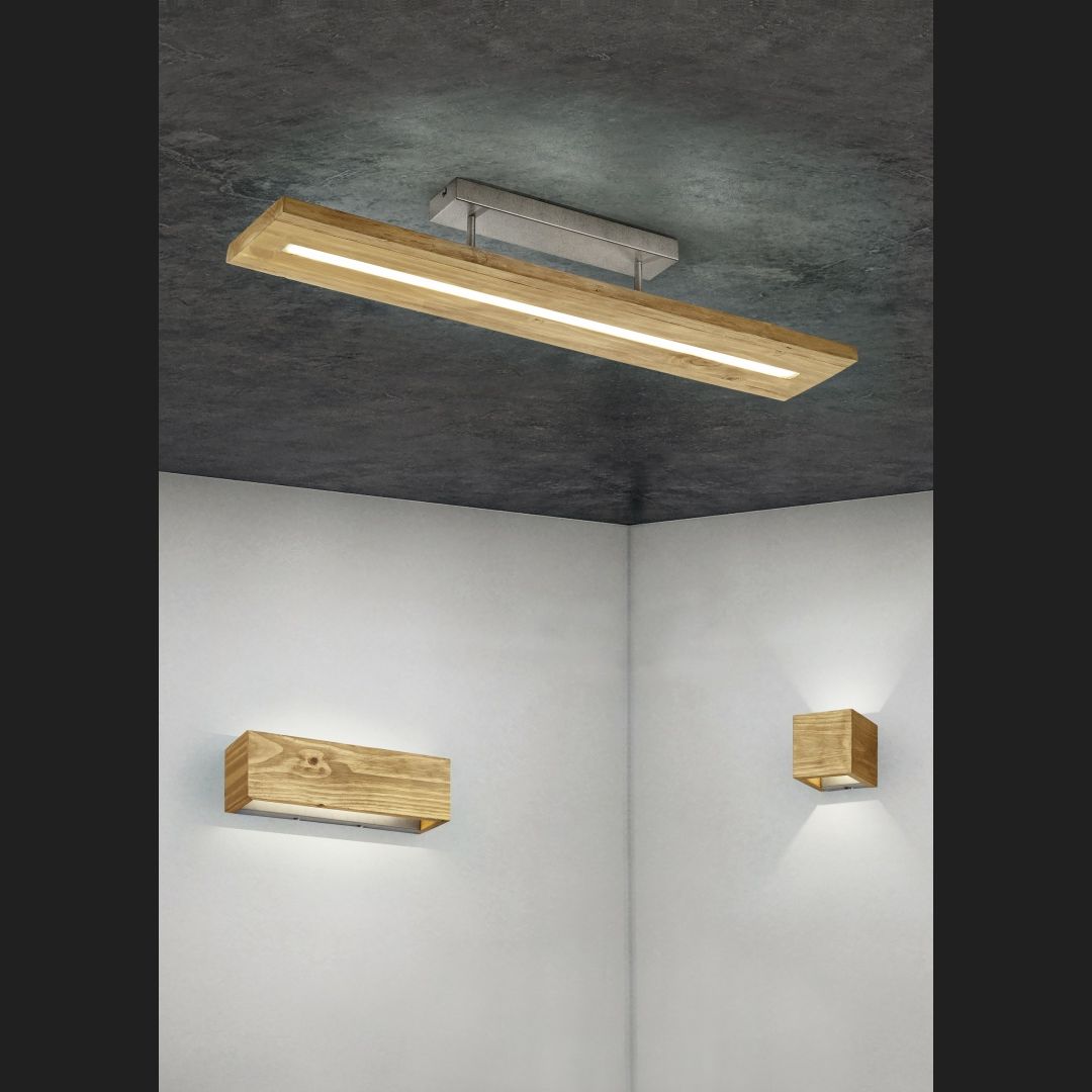 Brad  - Ceiling lamp - Wood Coloured - Trio