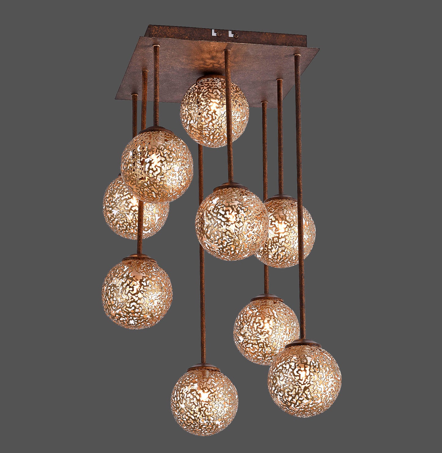 Greta - Ceiling Light - Rusty Coloured - By Paul Neuhaus - (6238-48)