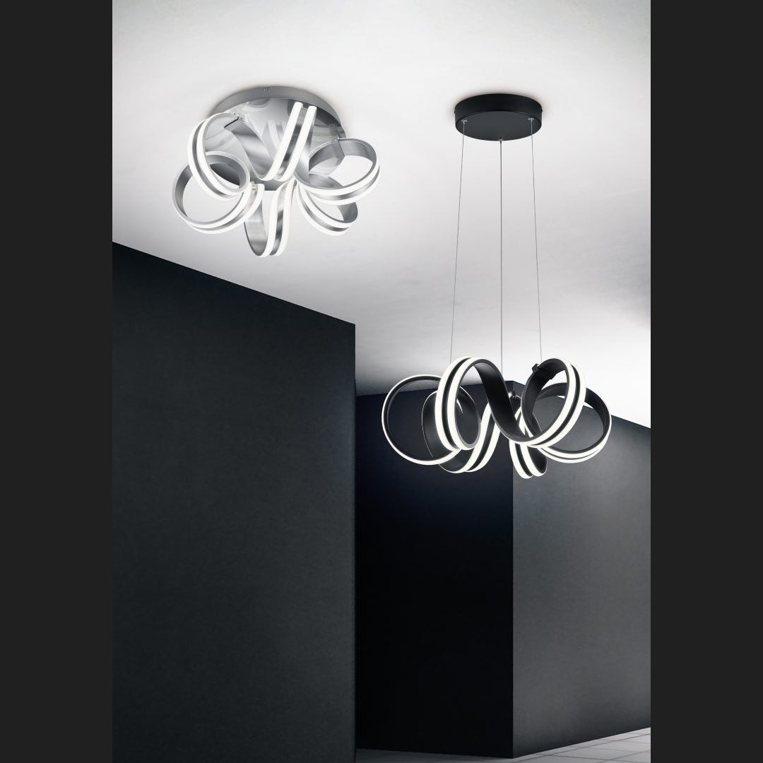 Carrera  - Ceiling lamp - Brushed Aluminium - Trio
