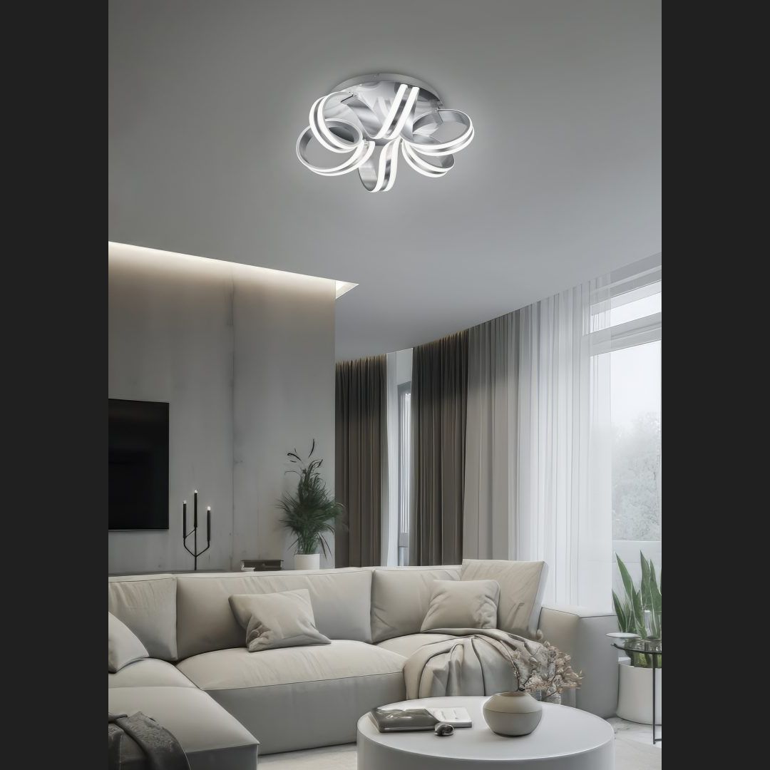 Carrera  - Ceiling lamp - Brushed Aluminium - Trio