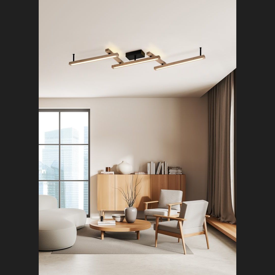 Bellari  - Ceiling lamp - Wood Coloured - Trio