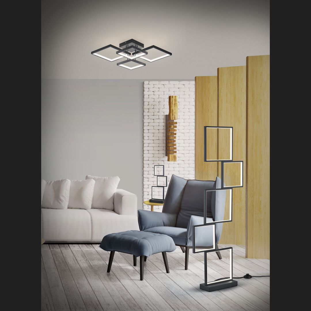 Sorrento  - Ceiling lamp - Black Matt - Trio