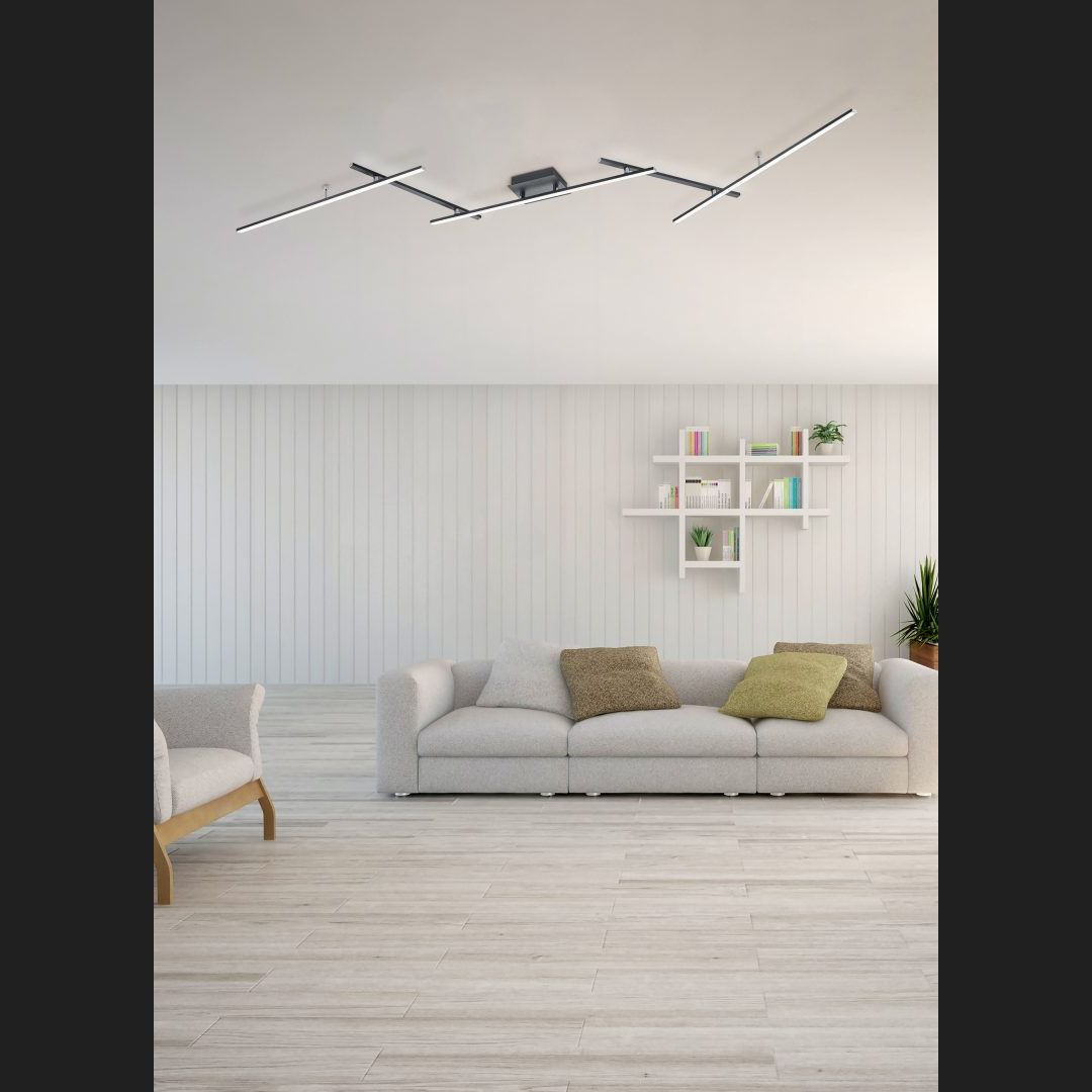 Arvin  - Ceiling lamp - Black Matt - Trio