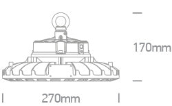 The Industrial IP65 LED UFO Range Aluminium