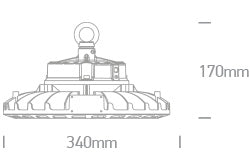 The Industrial IP65 LED UFO Range Aluminium