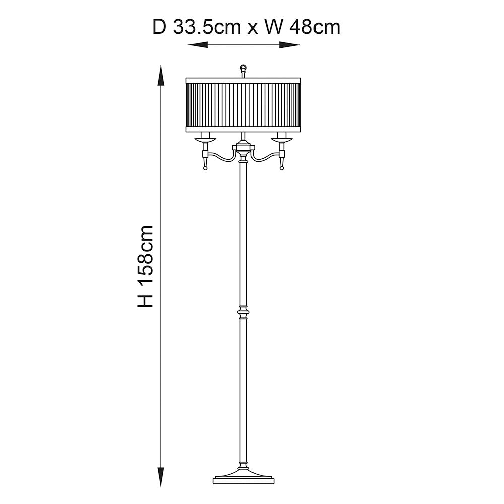 Stanford Floor & champagne shade
