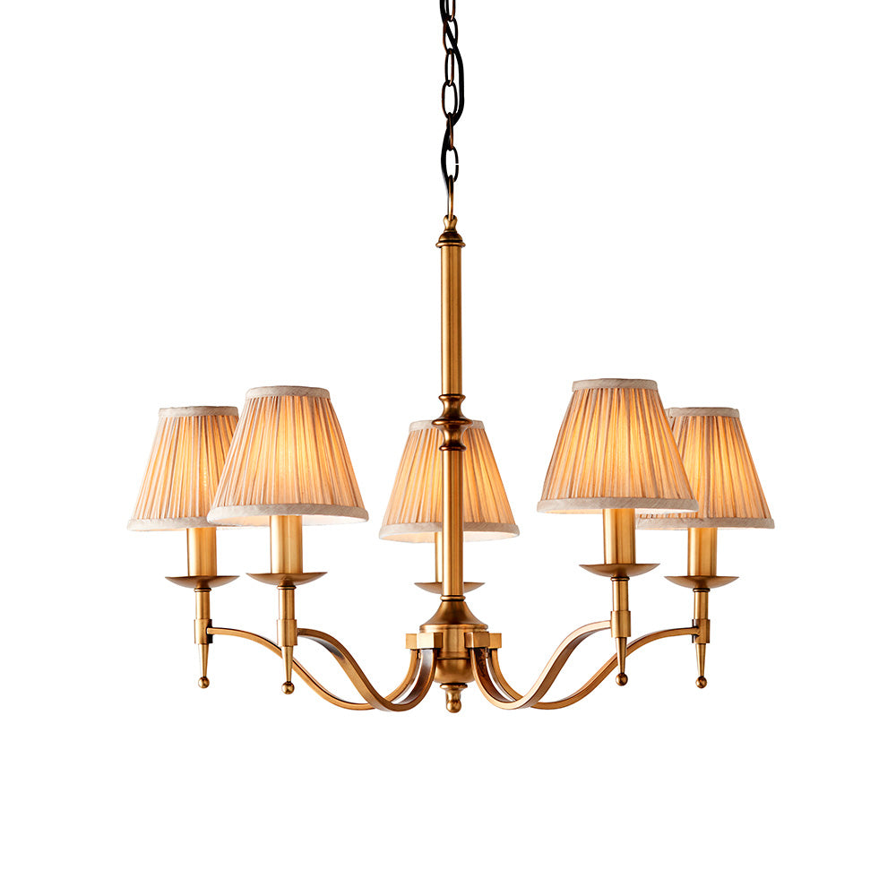 Stanford 5lt pendant & champagne shades