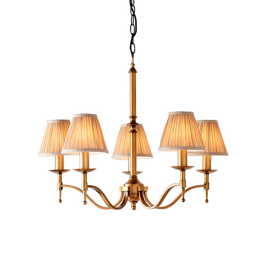 Stanford 5lt pendant & champagne shades