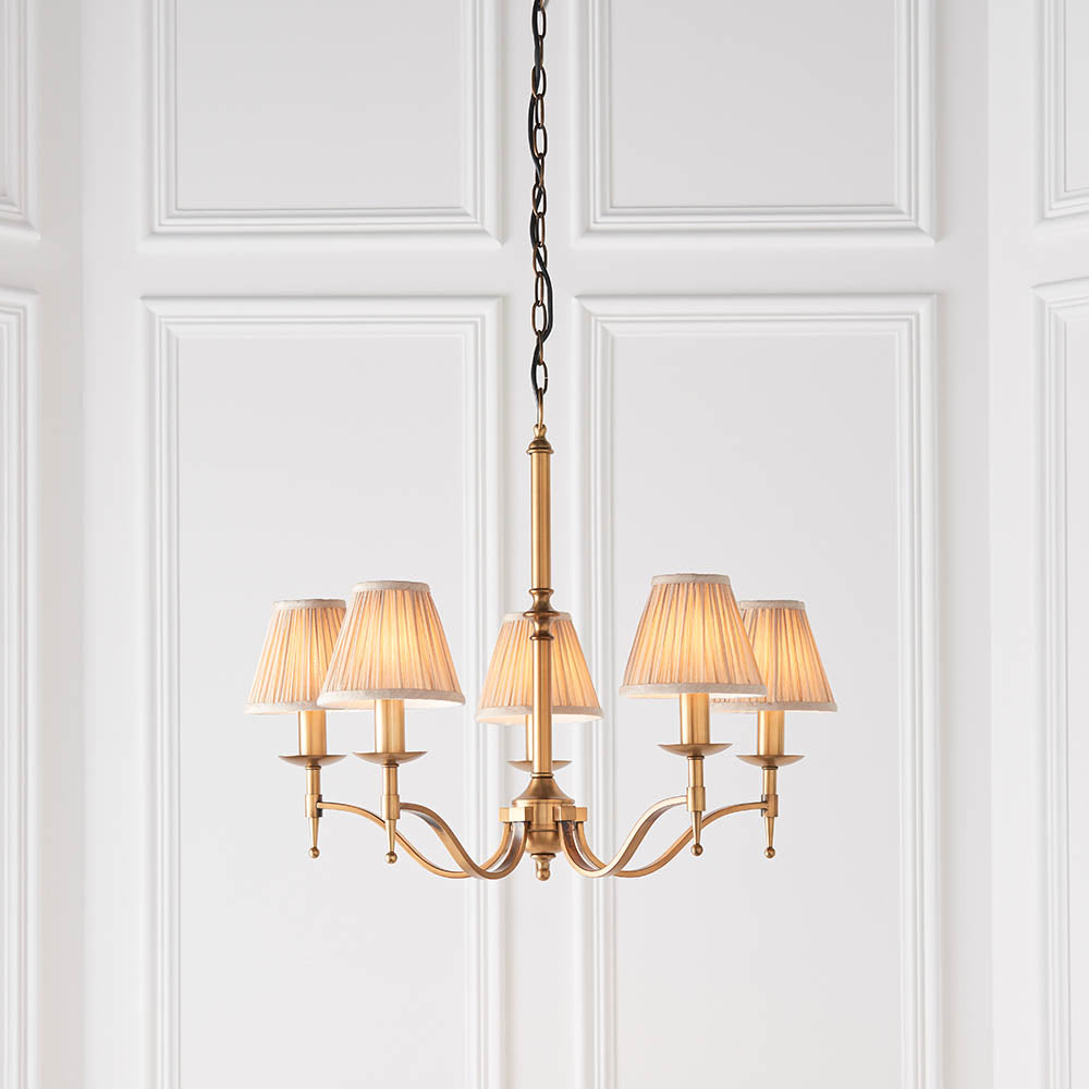 Stanford 5lt pendant & champagne shades