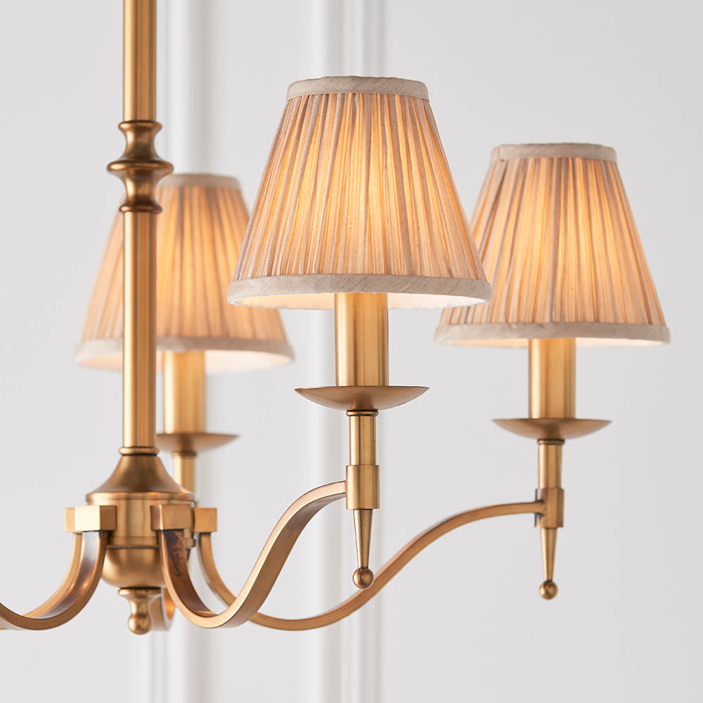 Stanford 5lt pendant & champagne shades