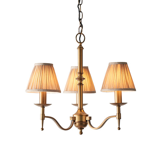 Stanford 3lt pendant & champagne shades