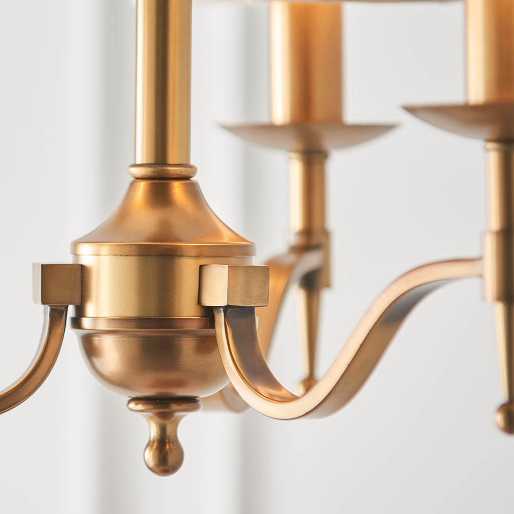 Stanford 3lt pendant & champagne shades