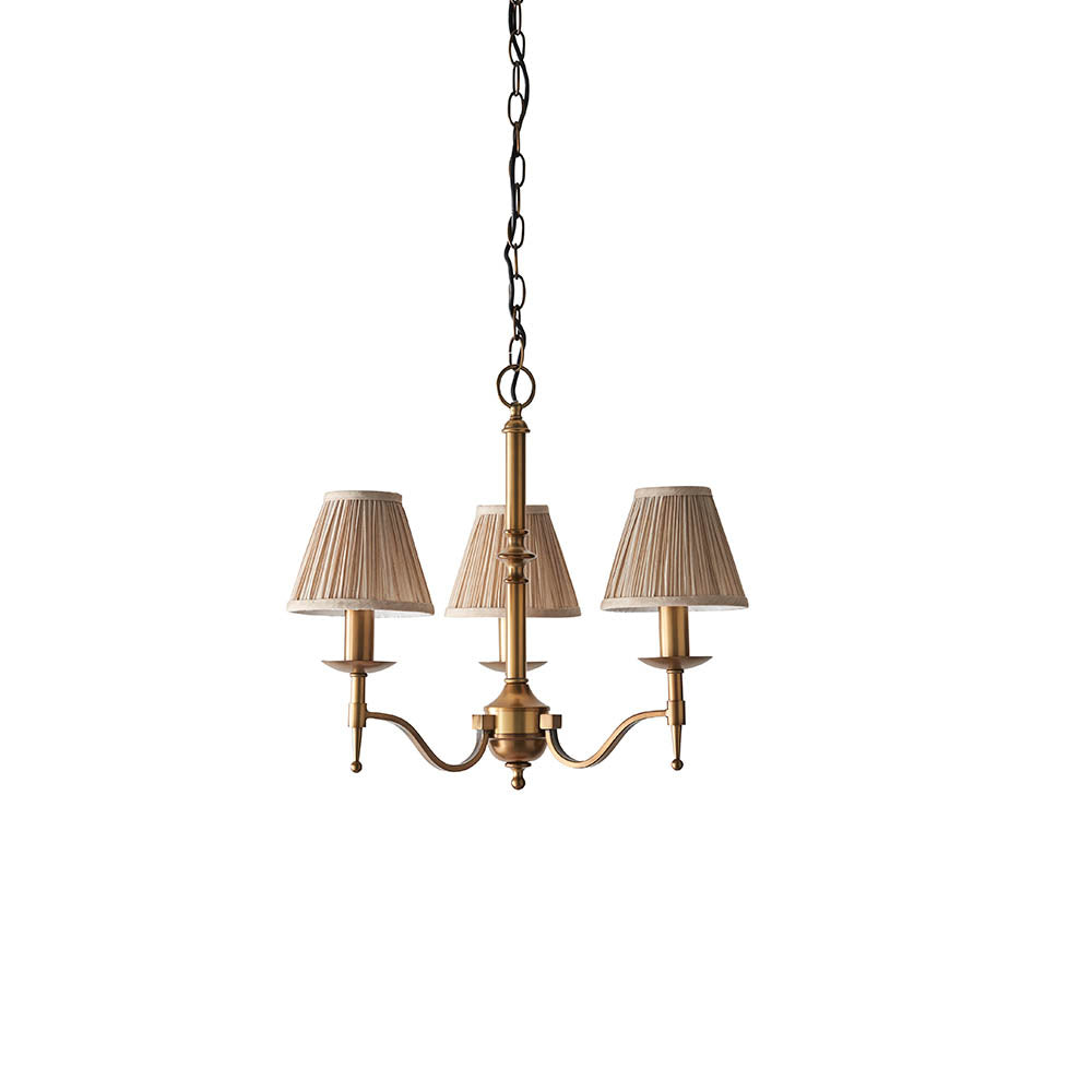 Stanford 3lt pendant & champagne shades