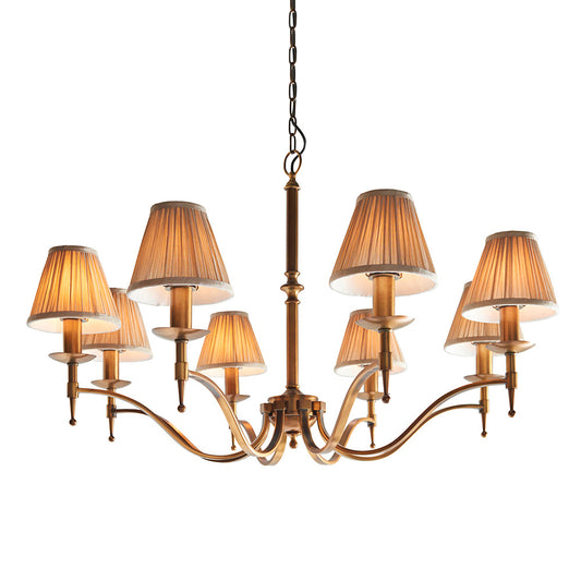 Stanford 8lt pendant & champagne shades