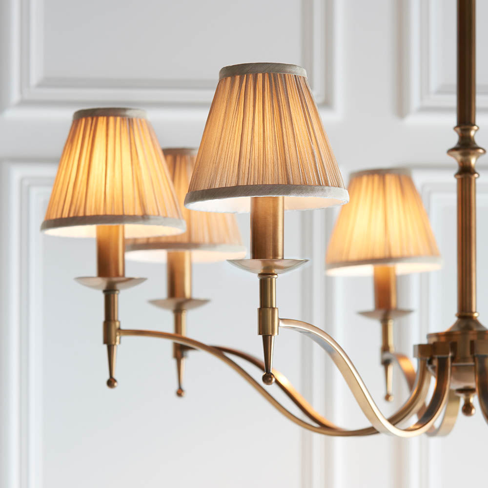Stanford 8lt pendant & champagne shades