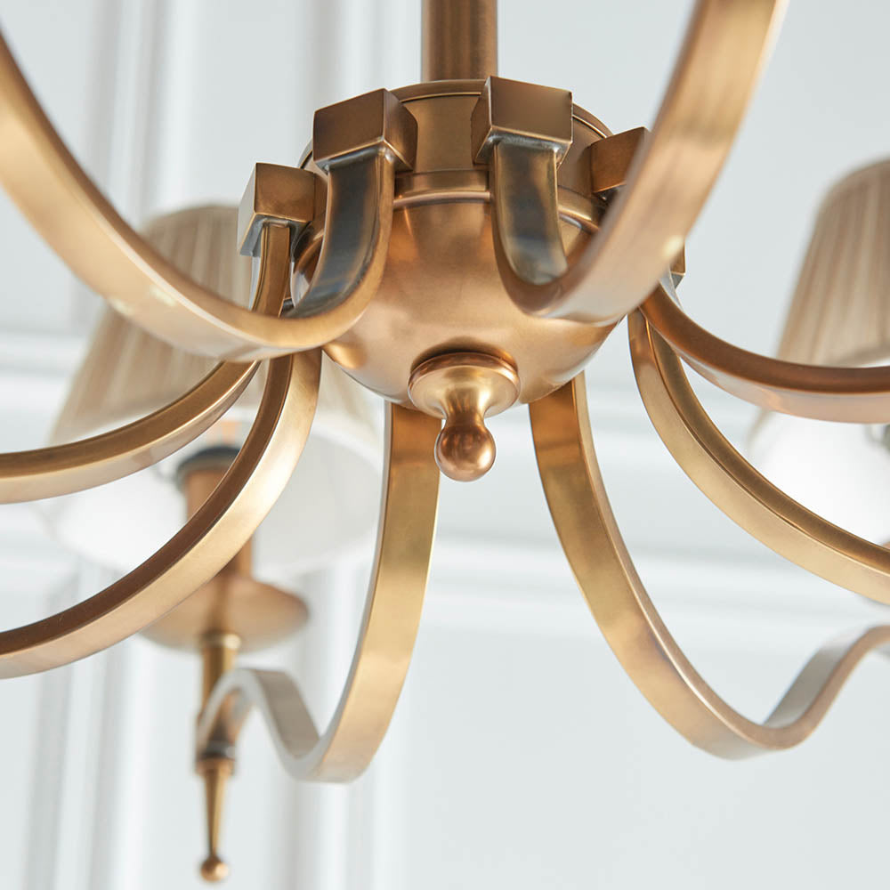 Stanford 8lt pendant & champagne shades
