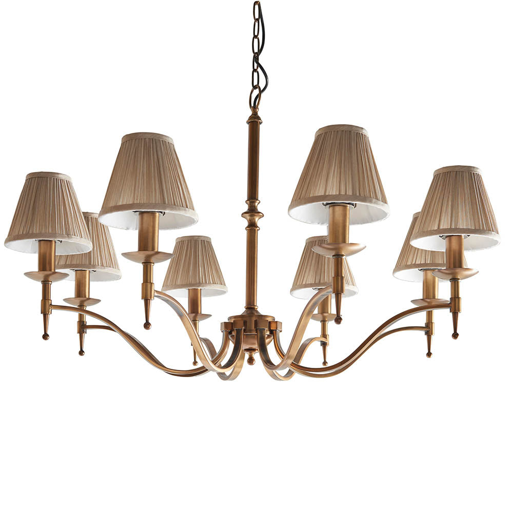 Stanford 8lt pendant & champagne shades