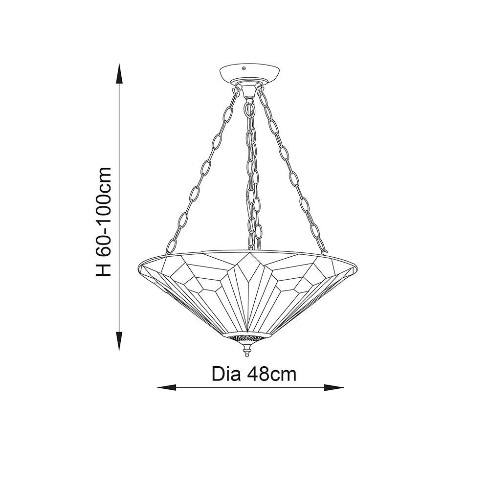 Astoria Large inverted 3lt pendant