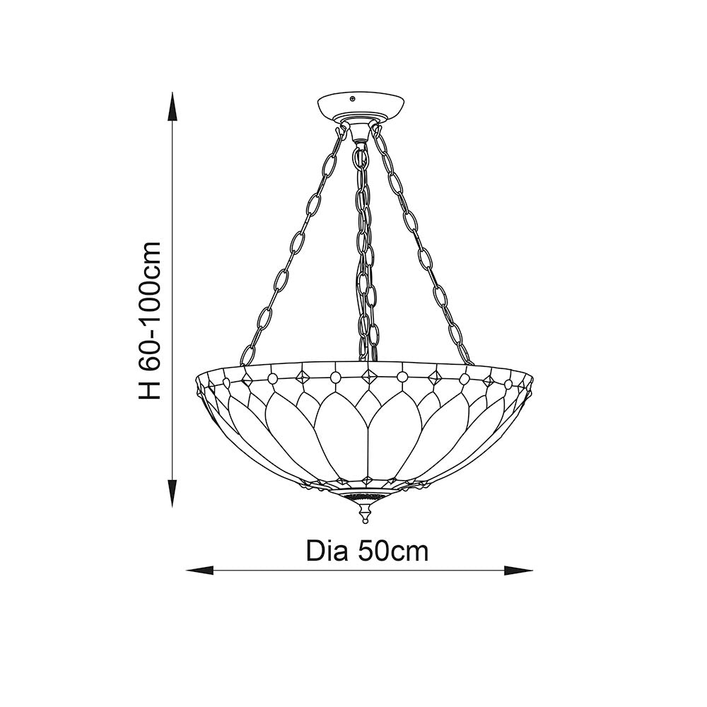 Brooklyn Large inverted 3lt pendant