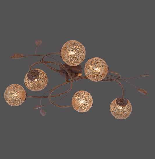 Greta - Ceiling Light - Rusty Coloured - By Paul Neuhaus - (6398-48)