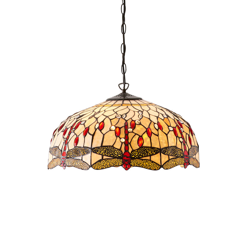 Dragonfly beige Large 3lt pendant