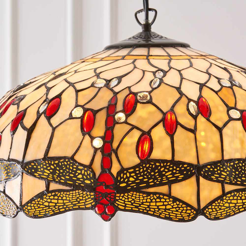 Dragonfly beige Large 3lt pendant