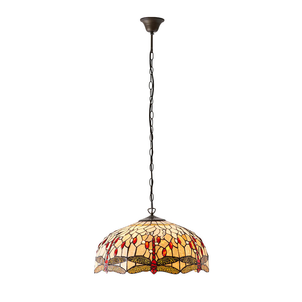 Dragonfly beige Large 3lt pendant