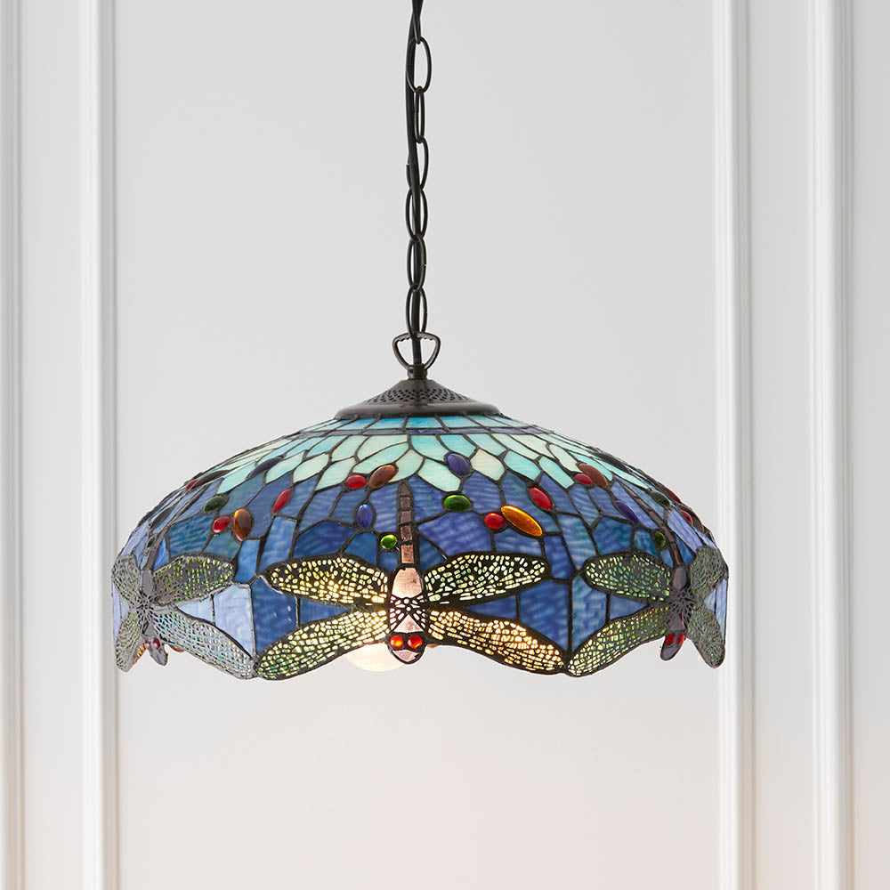 Dragonfly blue Medium 3lt pendant