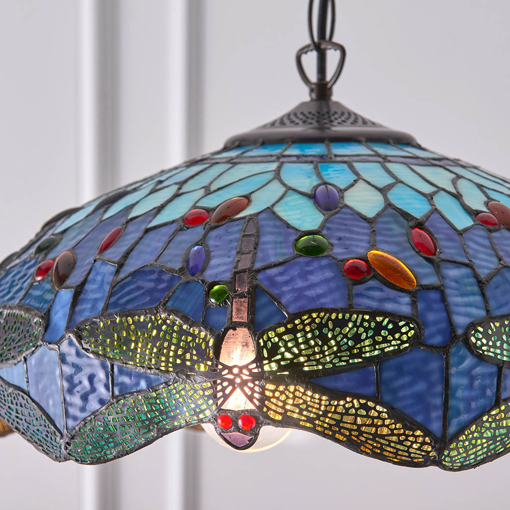 Dragonfly blue Medium 3lt pendant