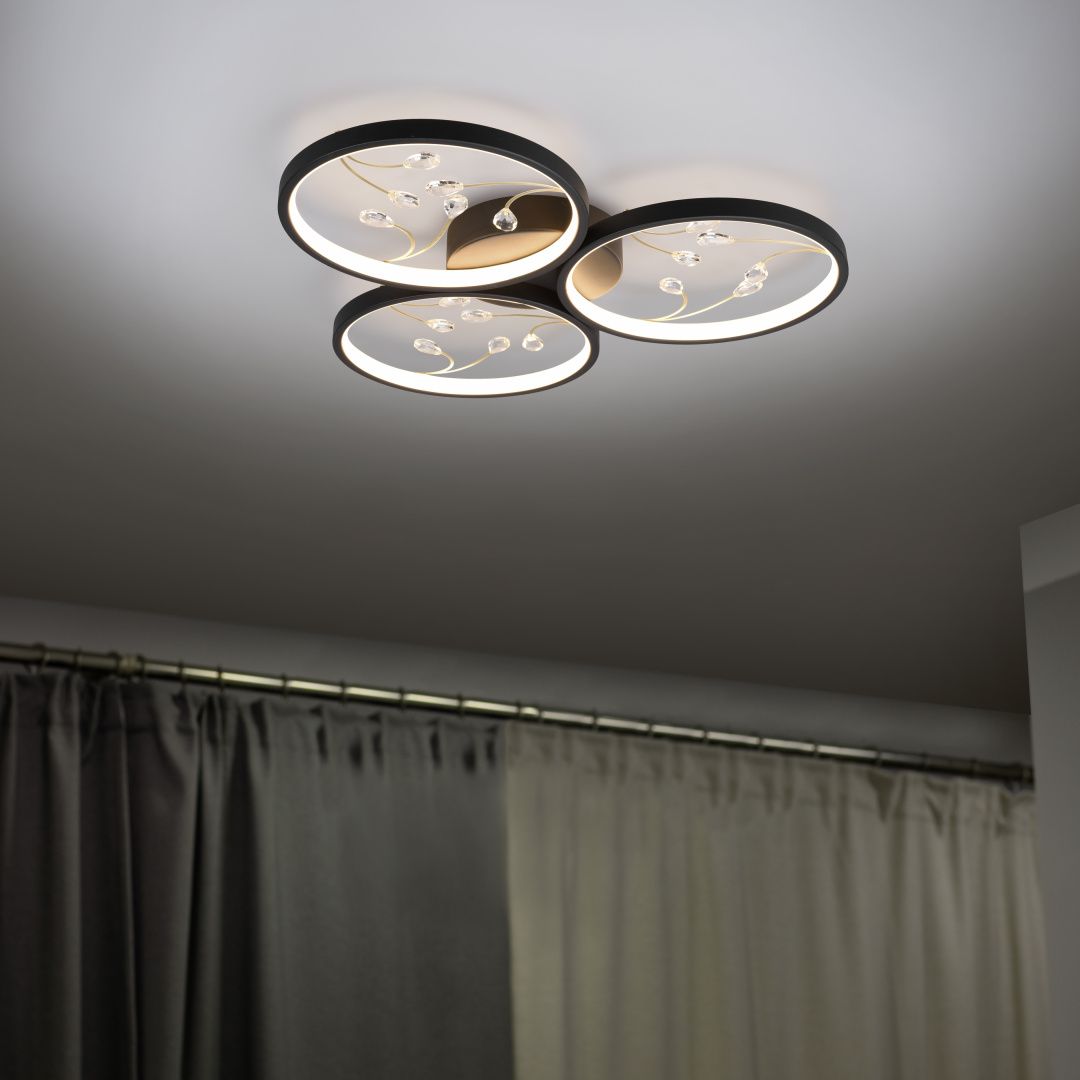 Groovy  - Ceiling lamp - Black Matt - Trio
