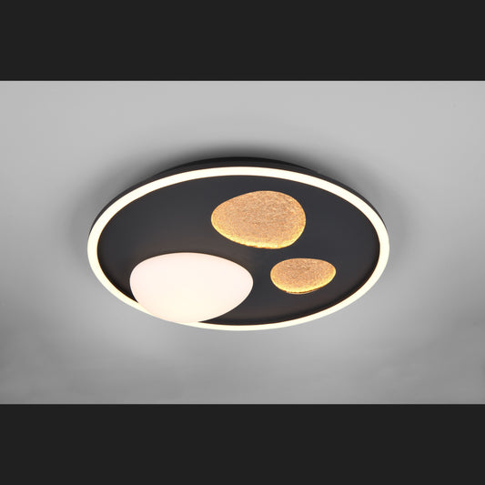 Pebble - Ceiling Lamp - Black Matt - Trio - 643110132