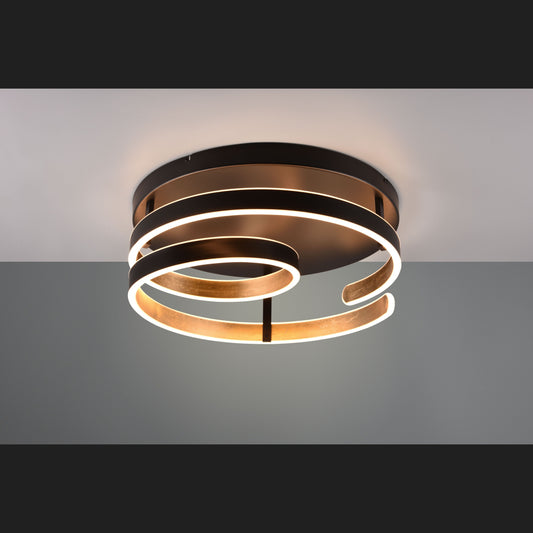 Marnie  - Ceiling lamp - Black - Gold - Trio