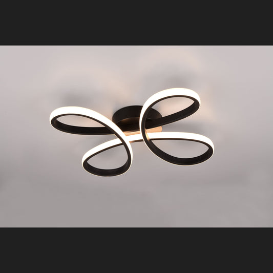 Fly  - Ceiling lamp - Black Matt - Trio