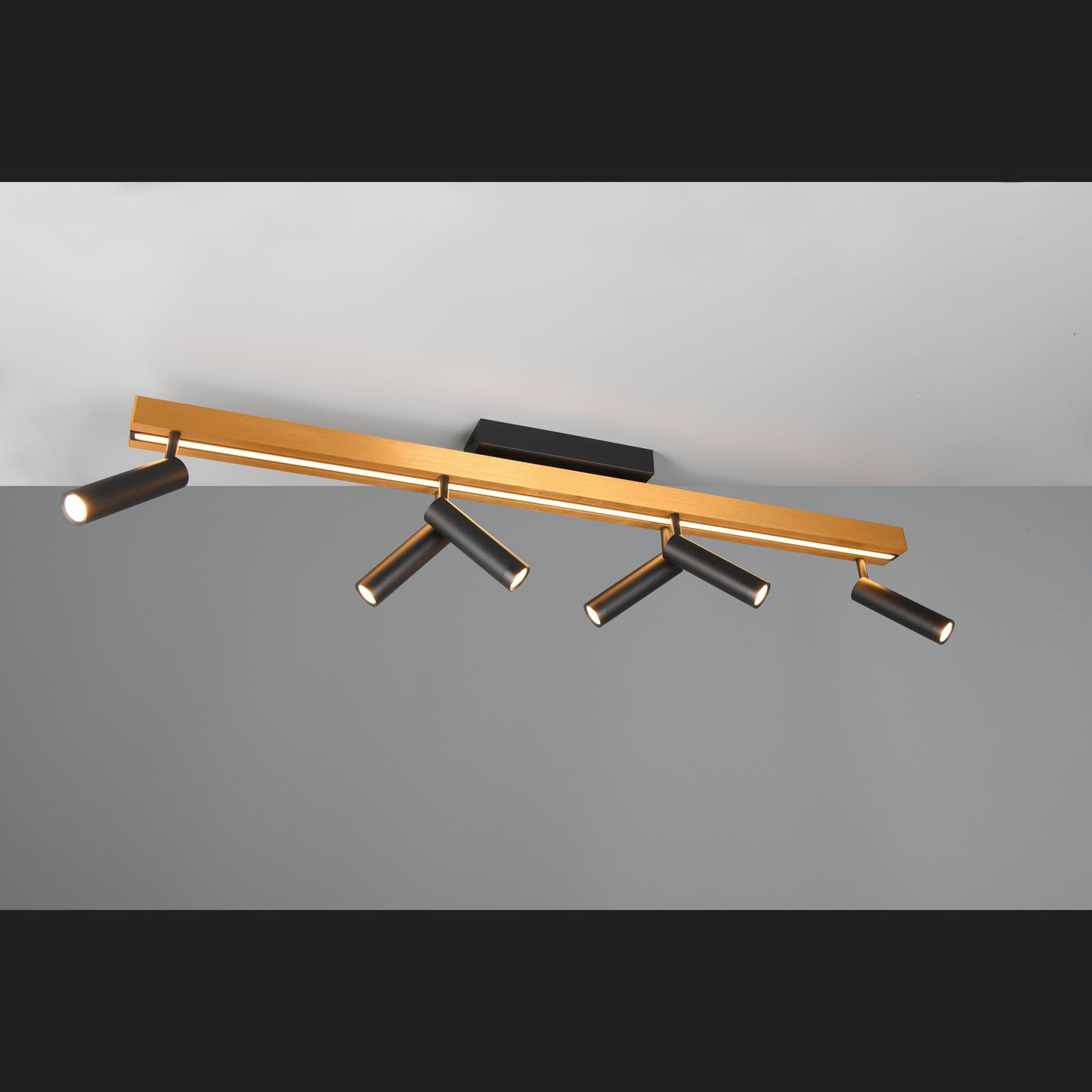Zeno - Ceiling Lamp - Black Gold - Trio - 648310780