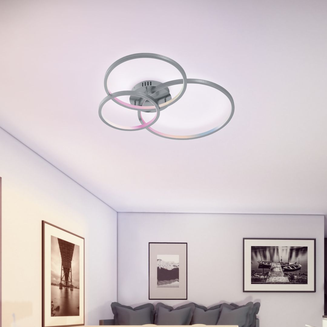 Aaron  - Ceiling lamp - Nickel Matt - Trio