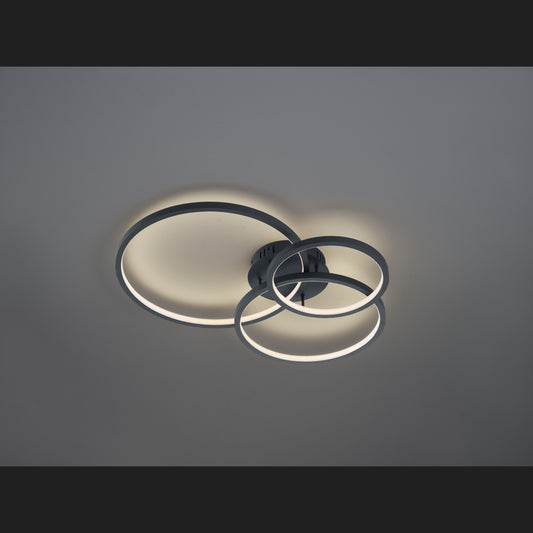Aaron  - Ceiling lamp - Anthracite - Trio
