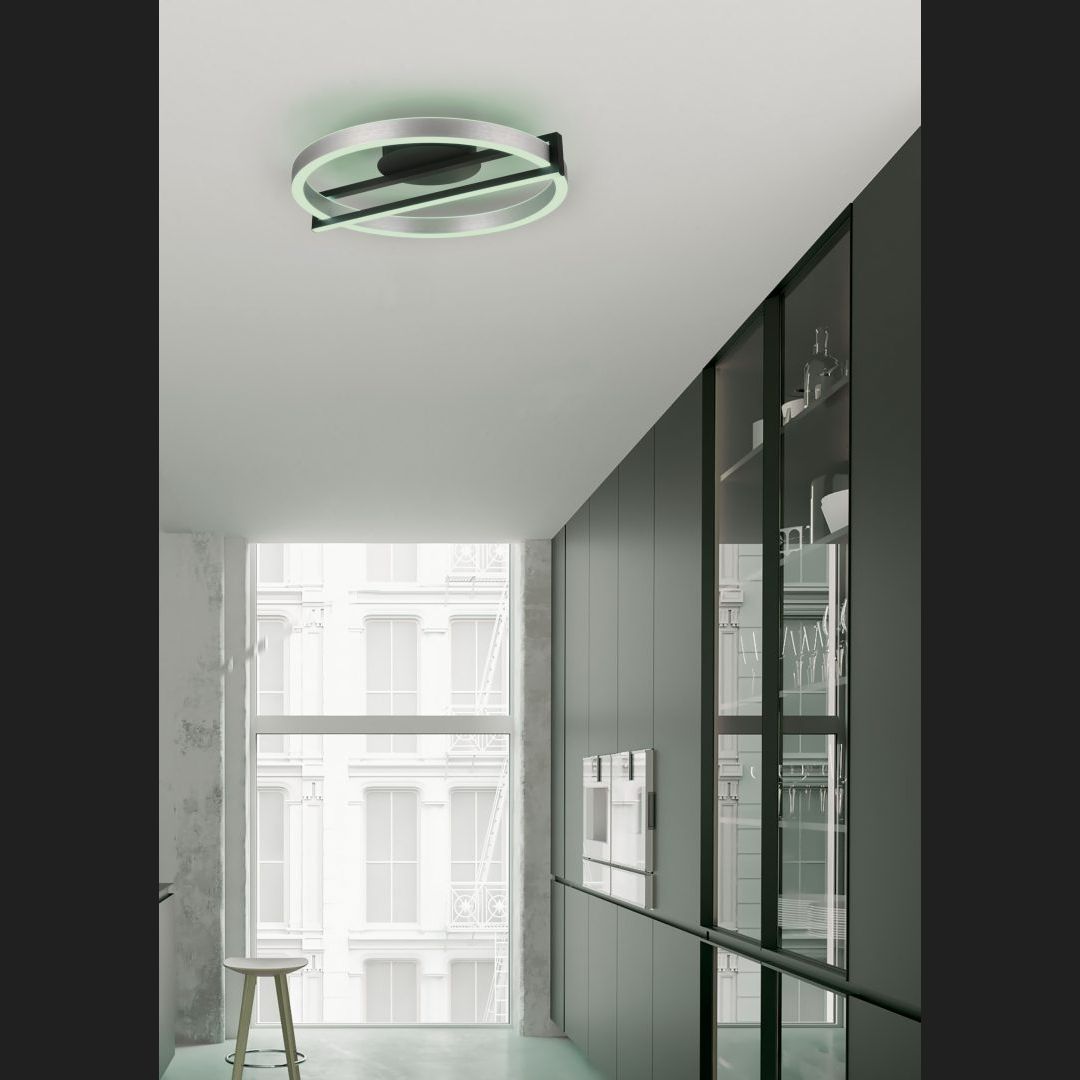 Thompson  - Ceiling lamp - Brushed Aluminium - Trio